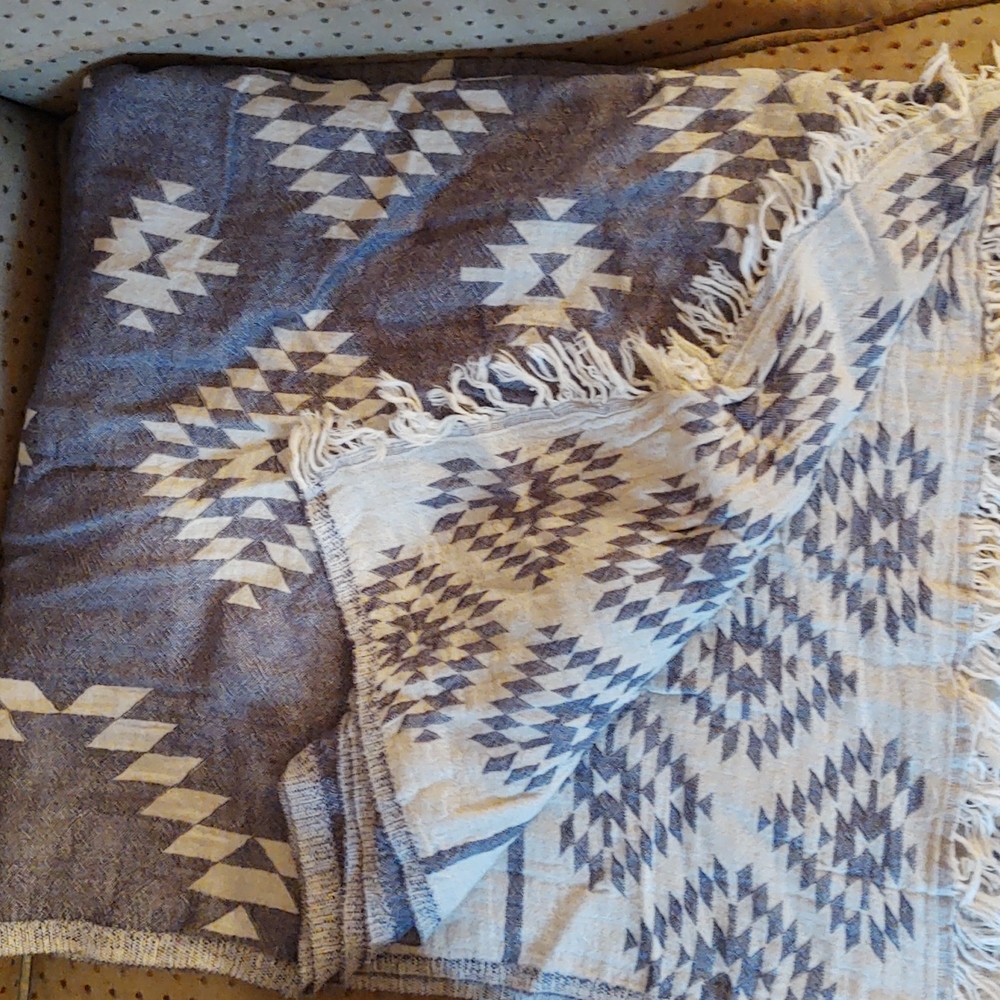 Turkish towel-throw-wrap cotton jacquard..